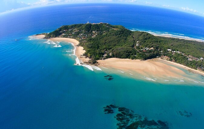 Drone aerial photo of Wategos Beach